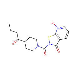 CCCC(=O)C1CCN(C(=O)n2sc3c(ccc[n+]3[O-])c2=O)CC1 ZINC001772596253