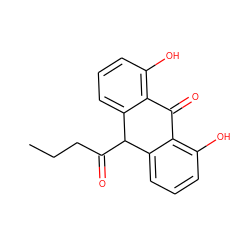 CCCC(=O)C1c2cccc(O)c2C(=O)c2c(O)cccc21 ZINC000000001077