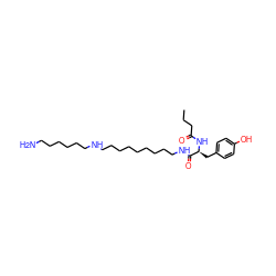 CCCC(=O)N[C@@H](Cc1ccc(O)cc1)C(=O)NCCCCCCCCCNCCCCCCN ZINC000035033605