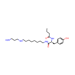 CCCC(=O)N[C@@H](Cc1ccc(O)cc1)C(=O)NCCCCCCCCNCCCN ZINC000013492675