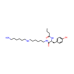 CCCC(=O)N[C@@H](Cc1ccc(O)cc1)C(=O)NCCCCCCNCCCCCCN ZINC000035033599