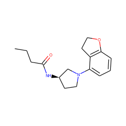 CCCC(=O)N[C@@H]1CCN(c2cccc3c2CCO3)C1 ZINC000013587863