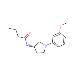 CCCC(=O)N[C@H]1CCN(c2cccc(OC)c2)C1 ZINC000013587860