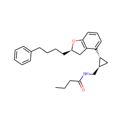 CCCC(=O)NC[C@@H]1C[C@H]1c1cccc2c1C[C@@H](CCCCc1ccccc1)O2 ZINC000003816221