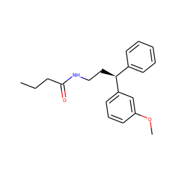 CCCC(=O)NCC[C@@H](c1ccccc1)c1cccc(OC)c1 ZINC000035075361