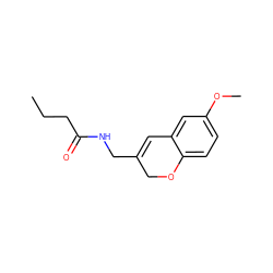 CCCC(=O)NCC1=Cc2cc(OC)ccc2OC1 ZINC000013781820