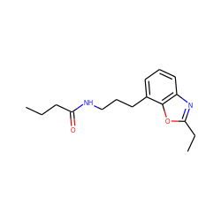 CCCC(=O)NCCCc1cccc2nc(CC)oc12 ZINC000027211601