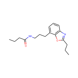 CCCC(=O)NCCCc1cccc2nc(CCC)oc12 ZINC000027210355