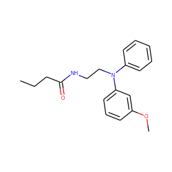 CCCC(=O)NCCN(c1ccccc1)c1cccc(OC)c1 ZINC000028864668