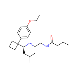 CCCC(=O)NCCN[C@@H](CC(C)C)C1(c2ccc(OCC)cc2)CCC1 ZINC000166060404