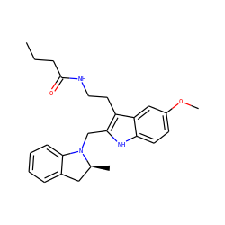 CCCC(=O)NCCc1c(CN2c3ccccc3C[C@@H]2C)[nH]c2ccc(OC)cc12 ZINC000040380561