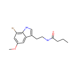 CCCC(=O)NCCc1c[nH]c2c(Br)cc(OC)cc12 ZINC000028815158