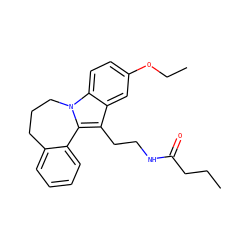 CCCC(=O)NCCc1c2n(c3ccc(OCC)cc13)CCCc1ccccc1-2 ZINC000013805849