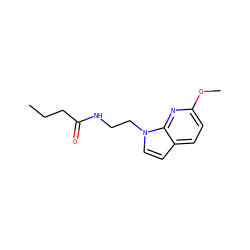 CCCC(=O)NCCn1ccc2ccc(OC)nc21 ZINC000071329241