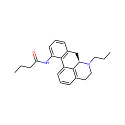 CCCC(=O)Nc1cccc2c1-c1cccc3c1[C@@H](C2)N(CCC)CC3 ZINC000072178424