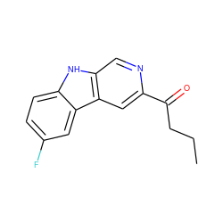 CCCC(=O)c1cc2c(cn1)[nH]c1ccc(F)cc12 ZINC000064513058