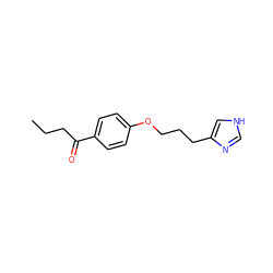 CCCC(=O)c1ccc(OCCCc2c[nH]cn2)cc1 ZINC000013814538