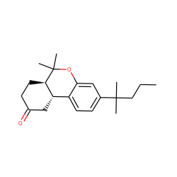 CCCC(C)(C)c1ccc2c(c1)OC(C)(C)[C@@H]1CCC(=O)C[C@@H]21 ZINC000101389812