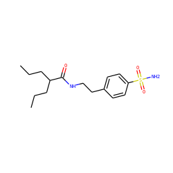 CCCC(CCC)C(=O)NCCc1ccc(S(N)(=O)=O)cc1 ZINC000013471979