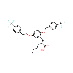 CCCC/C(=C\c1cc(OCCc2ccc(C(F)(F)F)cc2)ccc1OCc1ccc(C(F)(F)F)cc1)C(=O)O ZINC000299866488