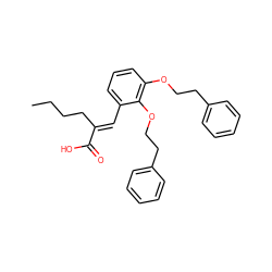 CCCC/C(=C\c1cccc(OCCc2ccccc2)c1OCCc1ccccc1)C(=O)O ZINC000095556274