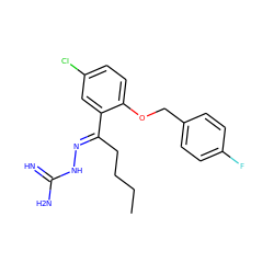 CCCC/C(=N\NC(=N)N)c1cc(Cl)ccc1OCc1ccc(F)cc1 ZINC000028888893