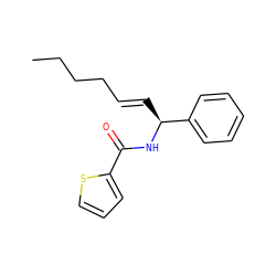 CCCC/C=C/[C@H](NC(=O)c1cccs1)c1ccccc1 ZINC000005977939