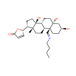 CCCC/N=C/[C@]12CC[C@H](O)C[C@]1(O)CC[C@@H]1[C@@H]2CC[C@]2(C)[C@H]([C@@H]3C=CC(=O)O3)CC[C@]12O ZINC000035361182