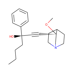 CCCC[C@@](O)(C#C[C@@]1(OC)CN2CCC1CC2)c1ccccc1 ZINC000028563149