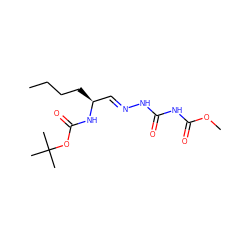 CCCC[C@@H](/C=N/NC(=O)NC(=O)OC)NC(=O)OC(C)(C)C ZINC000028569530