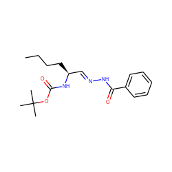 CCCC[C@@H](/C=N/NC(=O)c1ccccc1)NC(=O)OC(C)(C)C ZINC000028570621