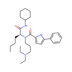 CCCC[C@@H](C(=O)NC1CCCCC1)N(CCCN(CC)CC)C(=O)c1ccc(-c2ccccc2)[nH]1 ZINC000006481371