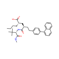 CCCC[C@@H](C[C@@H](CCc1ccc(-c2cccc3ccccc23)cc1)C(=O)N[C@H](C(=O)NC)C(C)(C)C)C(=O)O ZINC000025988237