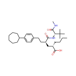 CCCC[C@@H](C[C@@H](CCc1ccc(C2CCCCCC2)cc1)C(=O)N[C@H](C(=O)NC)C(C)(C)C)C(=O)O ZINC000013761385