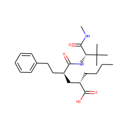 CCCC[C@@H](C[C@@H](CCc1ccccc1)C(=O)N[C@H](C(=O)NC)C(C)(C)C)C(=O)O ZINC000013761386