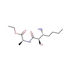 CCCC[C@@H](N)[C@@H](O)C(=O)N[C@@H](C)C(=O)OCC ZINC000027979818