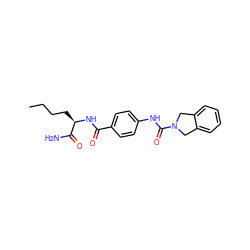 CCCC[C@@H](NC(=O)c1ccc(NC(=O)N2Cc3ccccc3C2)cc1)C(N)=O ZINC000167968006