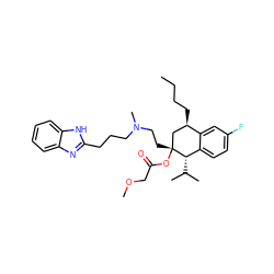 CCCC[C@@H]1C[C@@](CCN(C)CCCc2nc3ccccc3[nH]2)(OC(=O)COC)[C@@H](C(C)C)c2ccc(F)cc21 ZINC000473085837