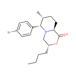 CCCC[C@@H]1CN2[C@@H](CC[C@@H](C)[C@H]2c2ccc(Br)cc2)C(=O)O1 ZINC000064649436