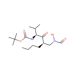 CCCC[C@H](CN(O)C=O)C(=O)[C@@H](NC(=O)OC(C)(C)C)C(C)C ZINC000066102388