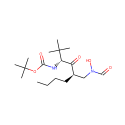 CCCC[C@H](CN(O)C=O)C(=O)[C@H](NC(=O)OC(C)(C)C)C(C)(C)C ZINC000066099595