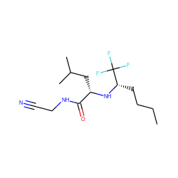 CCCC[C@H](N[C@@H](CC(C)C)C(=O)NCC#N)C(F)(F)F ZINC000014971208