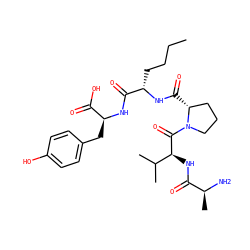 CCCC[C@H](NC(=O)[C@@H]1CCCN1C(=O)[C@@H](NC(=O)[C@H](C)N)C(C)C)C(=O)N[C@@H](Cc1ccc(O)cc1)C(=O)O ZINC000028390814