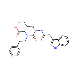 CCCC[C@H](NC(=O)Cc1c[nH]c2ccccc12)C(=O)N(CCc1ccccc1)CC(=O)O ZINC000026749701