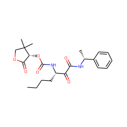 CCCC[C@H](NC(=O)O[C@@H]1C(=O)OCC1(C)C)C(=O)C(=O)N[C@H](C)c1ccccc1 ZINC000028525580