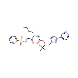CCCC[C@H](NC(=O)O[C@H](Cn1ccc(-c2cccnc2)n1)C(C)(C)C)C(=O)CNS(=O)(=O)c1ccccn1 ZINC000003988879