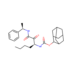 CCCC[C@H](NC(=O)OC1C2CC3CC(C2)CC1C3)C(=O)C(=O)N[C@H](C)c1ccccc1 ZINC000028525080