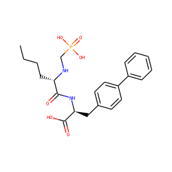 CCCC[C@H](NCP(=O)(O)O)C(=O)N[C@@H](Cc1ccc(-c2ccccc2)cc1)C(=O)O ZINC000026651361