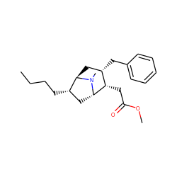 CCCC[C@H]1C[C@H]2[C@@H](CC(=O)OC)[C@@H](Cc3ccccc3)C[C@H]1N2C ZINC000100913993