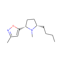 CCCC[C@H]1CC[C@@H](c2cc(C)no2)N1C ZINC000026474061